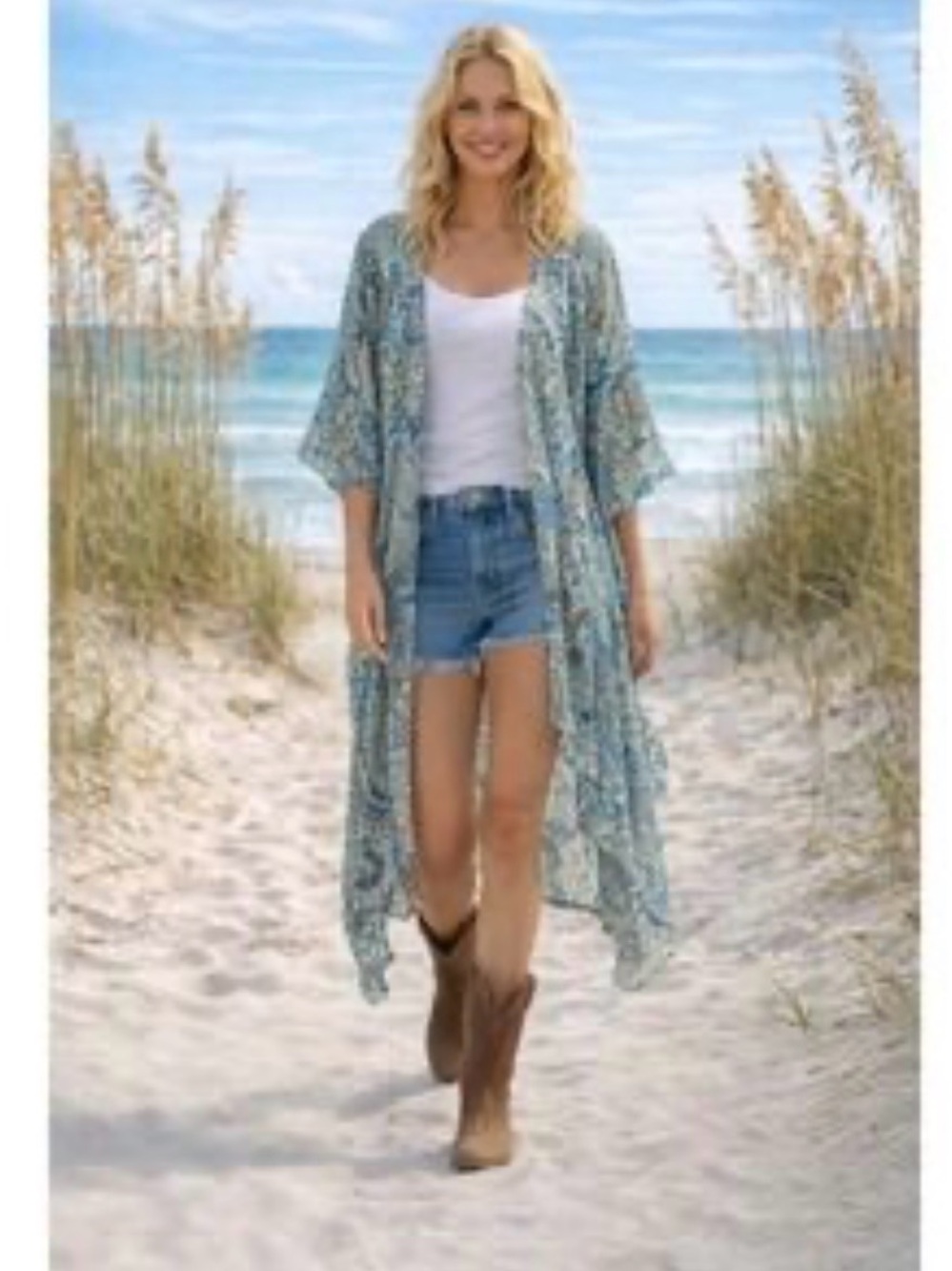 Umgee coastal kimono size large